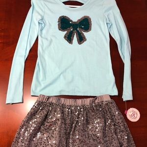 Long sleeve top with sequence